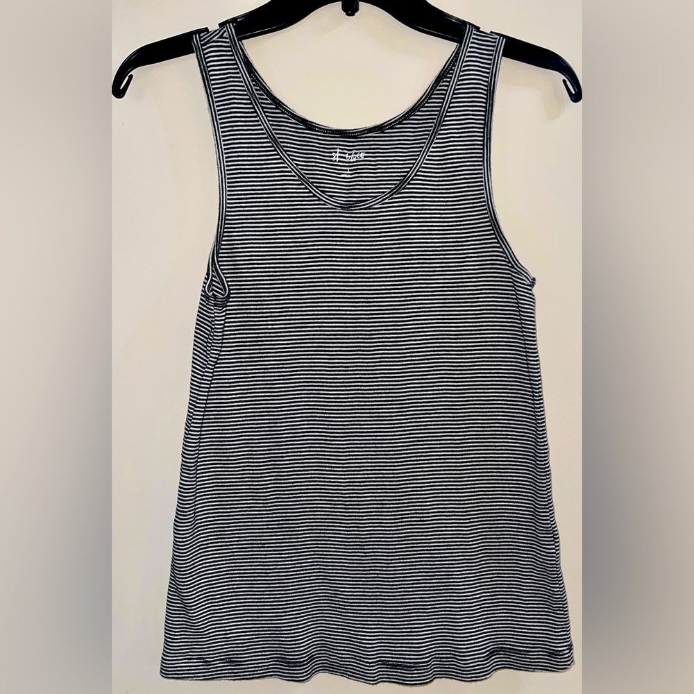 Style & Co Tank Top.  Size L.  Black & White stripes.